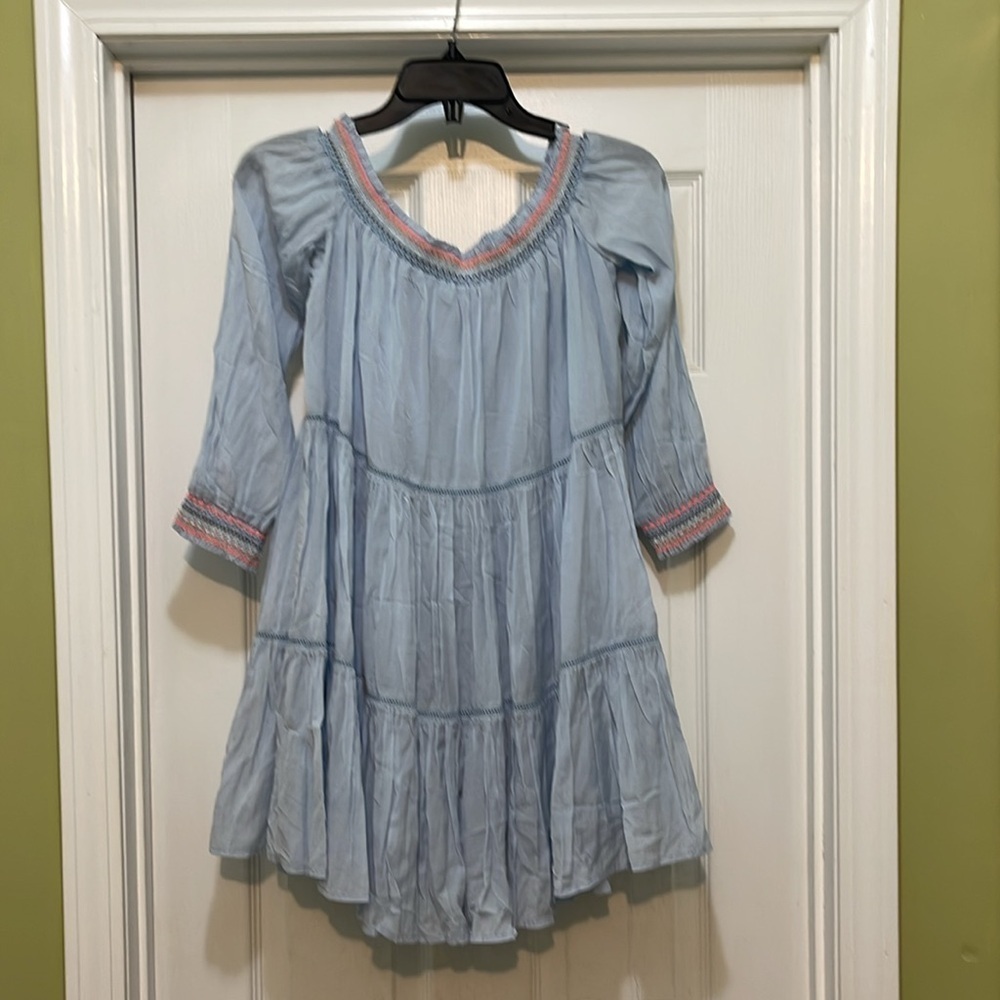 Free People - Sunbeams mini dress - off the shoulder - light blue - size S - Picture 2 of 5